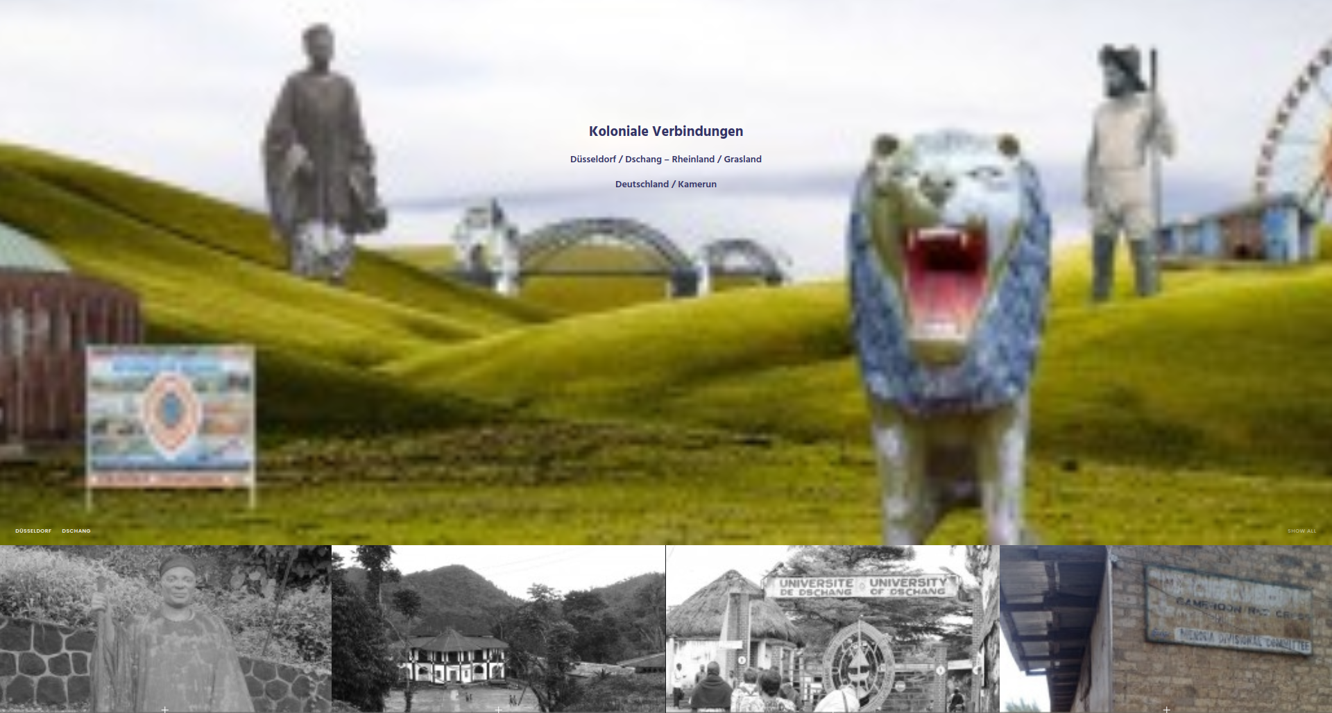 Screenshot of the website Deutschland Postkolonial